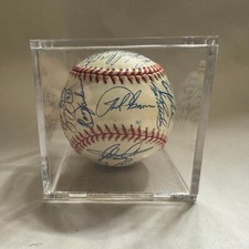 (30) 1999 Milwaukee Brewers Team-Signed Baseball-Nomo, Abbott, Campbell Beckett