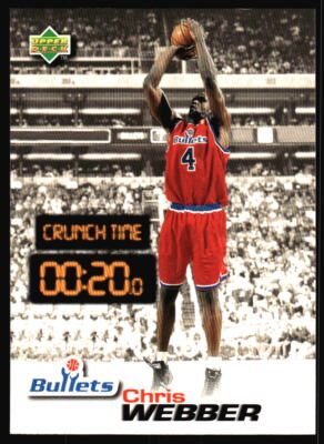 1997 Upper Deck Nestle Crunch Time Chris Webber    #CT04 Washington Bullets