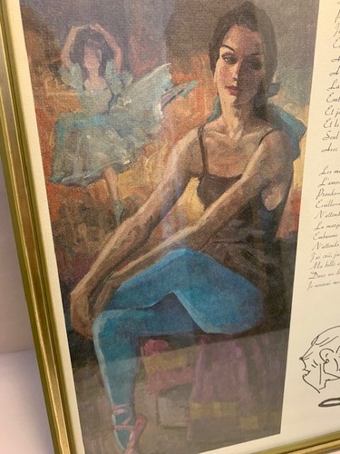 Leo Ayotte Art Print La Ballerine Artist Canadian Framed VTG Art Deco 1909-1976 - Picture 9 of 24