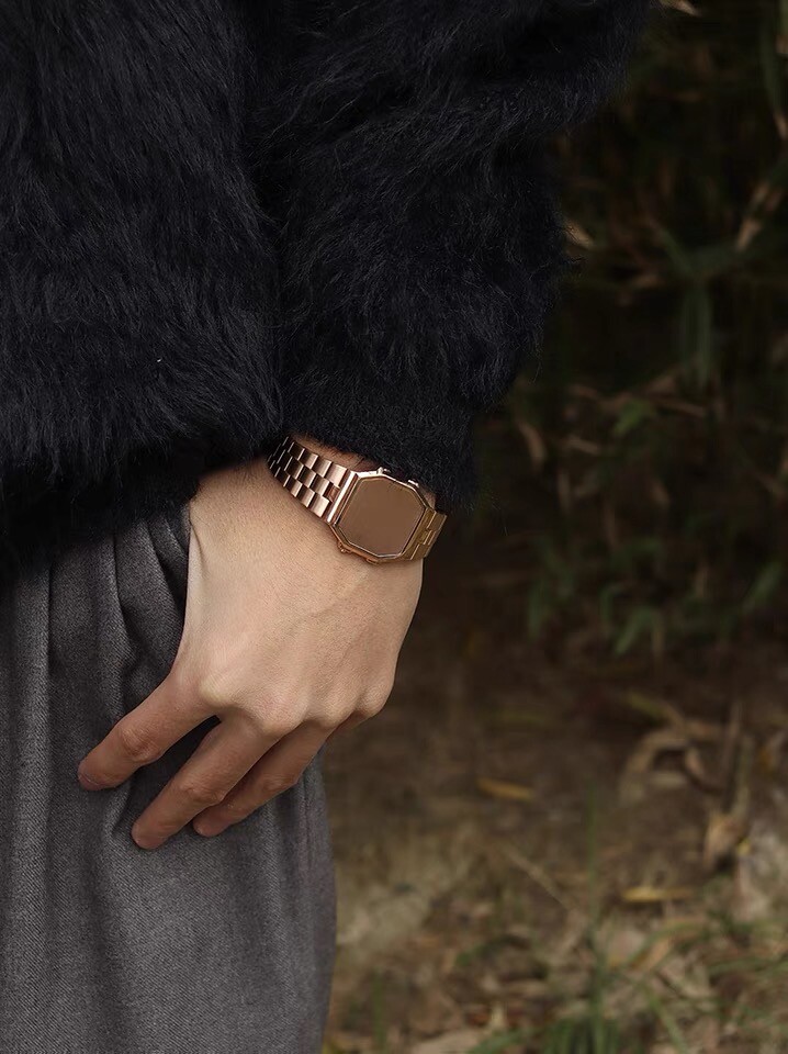 AMBUSH Timeless Silver Gold Metal Charm Watch Design
