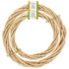 ONE 12" NATURAL WILLOW VINE WREATH CHEWY BIRD PARROT TOY PART BASE