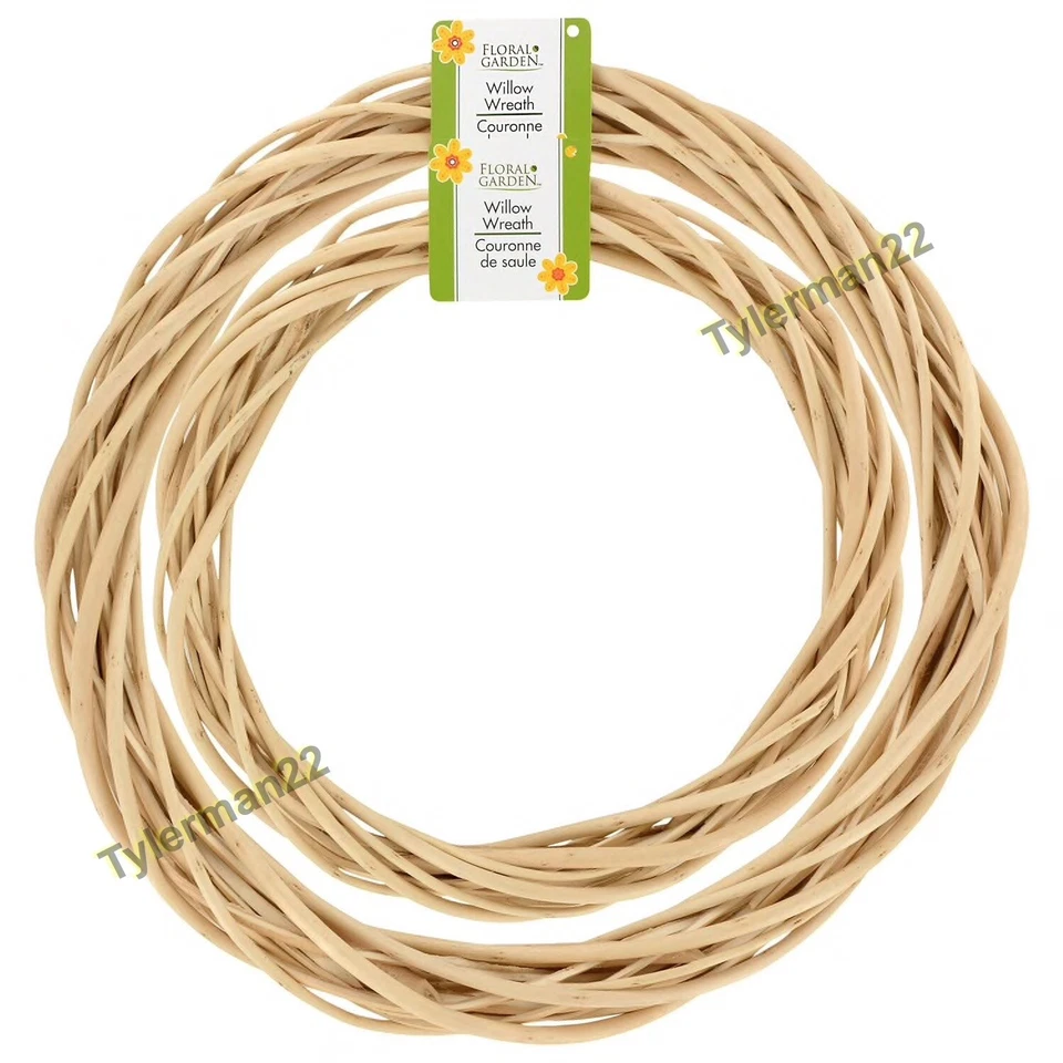 ONE 12" NATURAL WILLOW VINE WREATH CHEWY BIRD PARROT TOY PART BASE