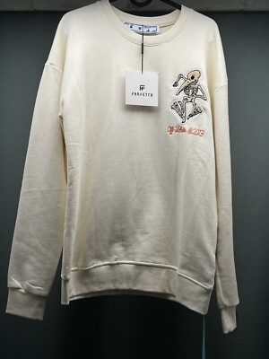 Exklusiver Off-White  Pullover mit Skelett-Stickerei, NP 1.600  ,jetzt verfügbar
