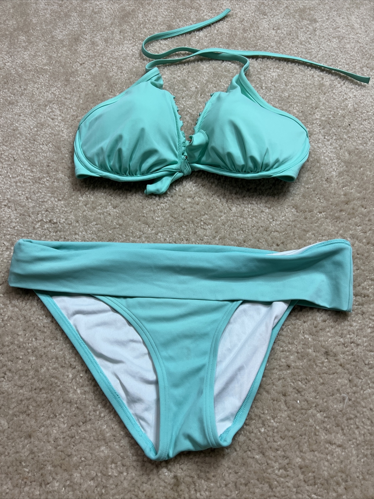 Victoria's Secret Mint Green Bikini Swimsuit Padded T… Gem