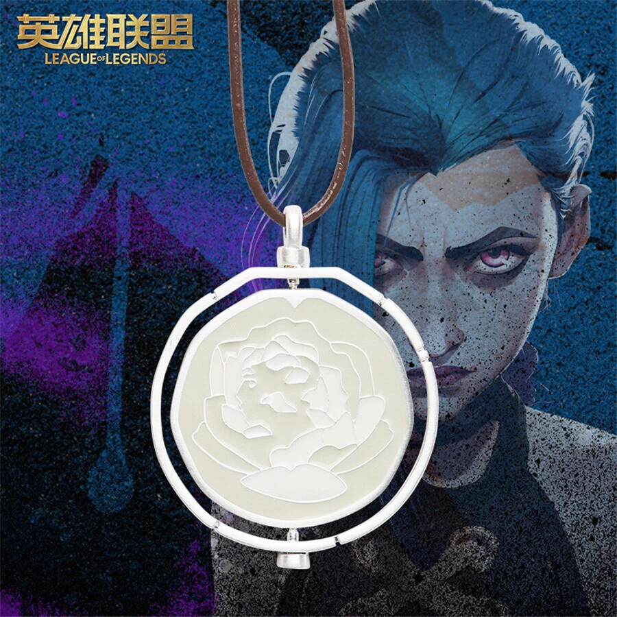 Arcane Season 2 Official Jinx Blue Rose Necklace League of Legends Pendant Gift - Image 4 of 4