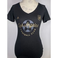 LAFC Los Angeles Football Club adidas Black Marked T-Shirt Women's SMALL NWT
