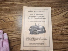 Vintage McCormick-Deering Instruction Manual And Parts List HM-221