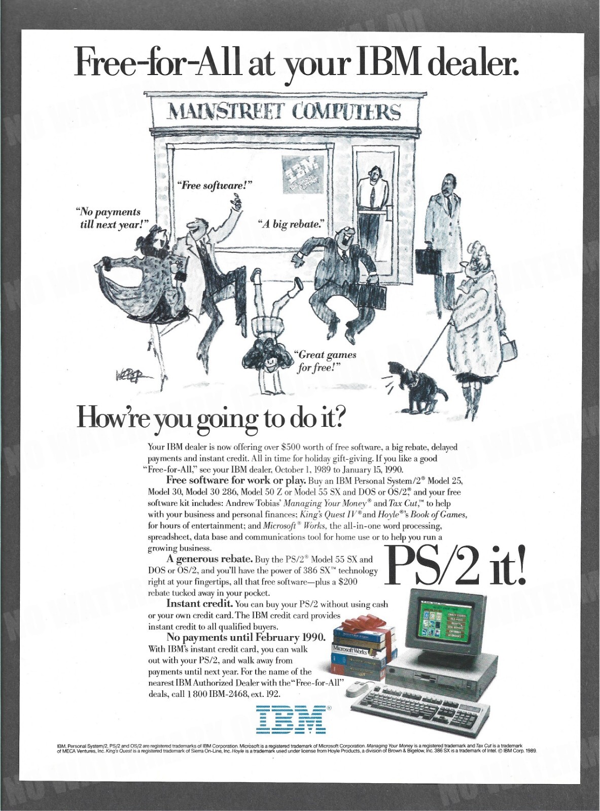 IBM PS/2 Model 55 SX DOS OS/2 PC Computer 1989 Trade Print Magazine Ad ...