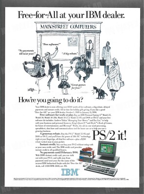 IBM PS/2 Model 55 SX DOS OS/2 PC Computer 1989 Trade Print Magazine Ad ...