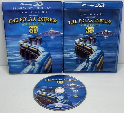 The Polar Express 3D (Bluray, 2004, Animated, Tom Hanks, Slipcover OOP) Canadian