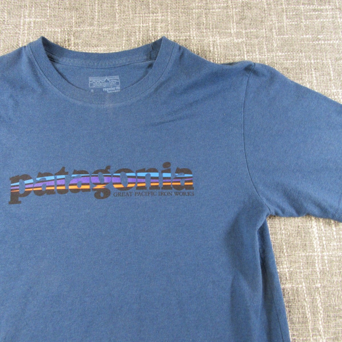 S patagonia GREAT PACIFIC IRON WORKS T Patagonia 73 Text Logo T