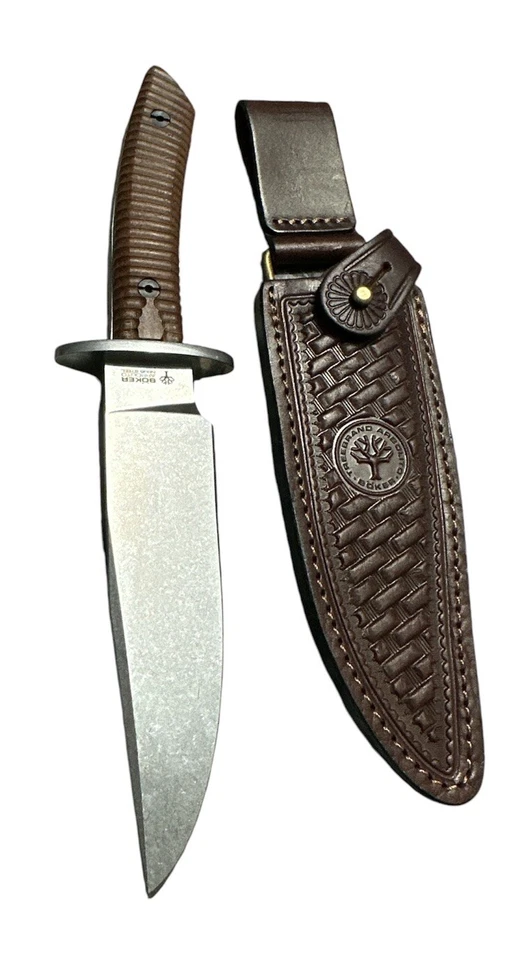 Boker Arbolito Esculta Ébano Fijo Caza 5 3/4 pulgadas Hoja de Acero Foto 2 de 4