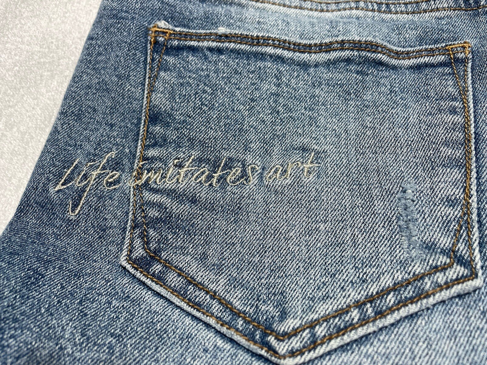 Guilded Intent Cactus Mountain Embroidered Jeans … - image 6