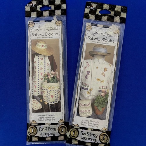 Alma Lynne Designs Fabric Blocks Stamps Garden Petals 2 Packages