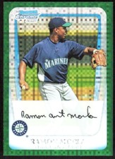 2011 9195A Bowman Chrome Prospects Green X-Fractors AUTOGRAPH Ramon Morla Auto