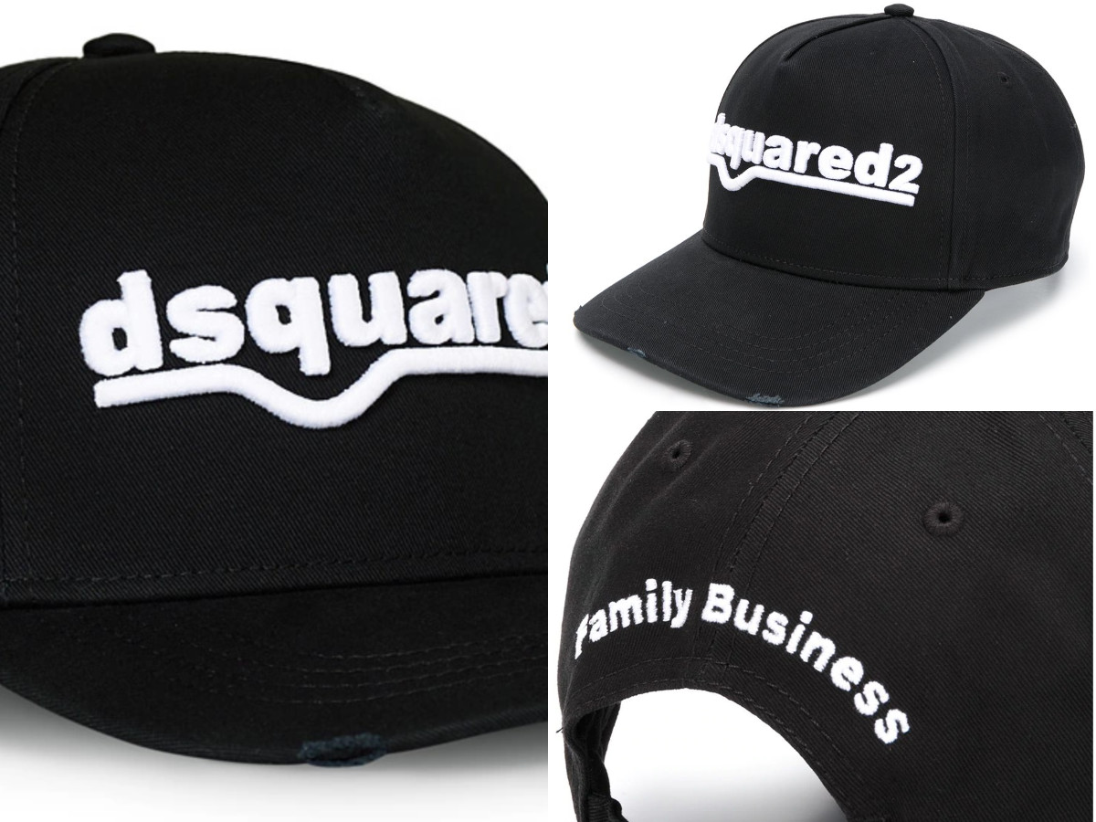 Dsquared2 Iconic D2 Logo Baseball Cap Hat New