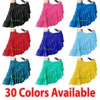 Satin 6 Yard Tiered Gypsy Skirt Belly Dance Tribal Ruffle Costume Jupe Flamenco