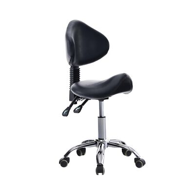 Saddle Stool with Wheels Ergonomic Rolling Chair for Lash Nail Art Tattoo Art...