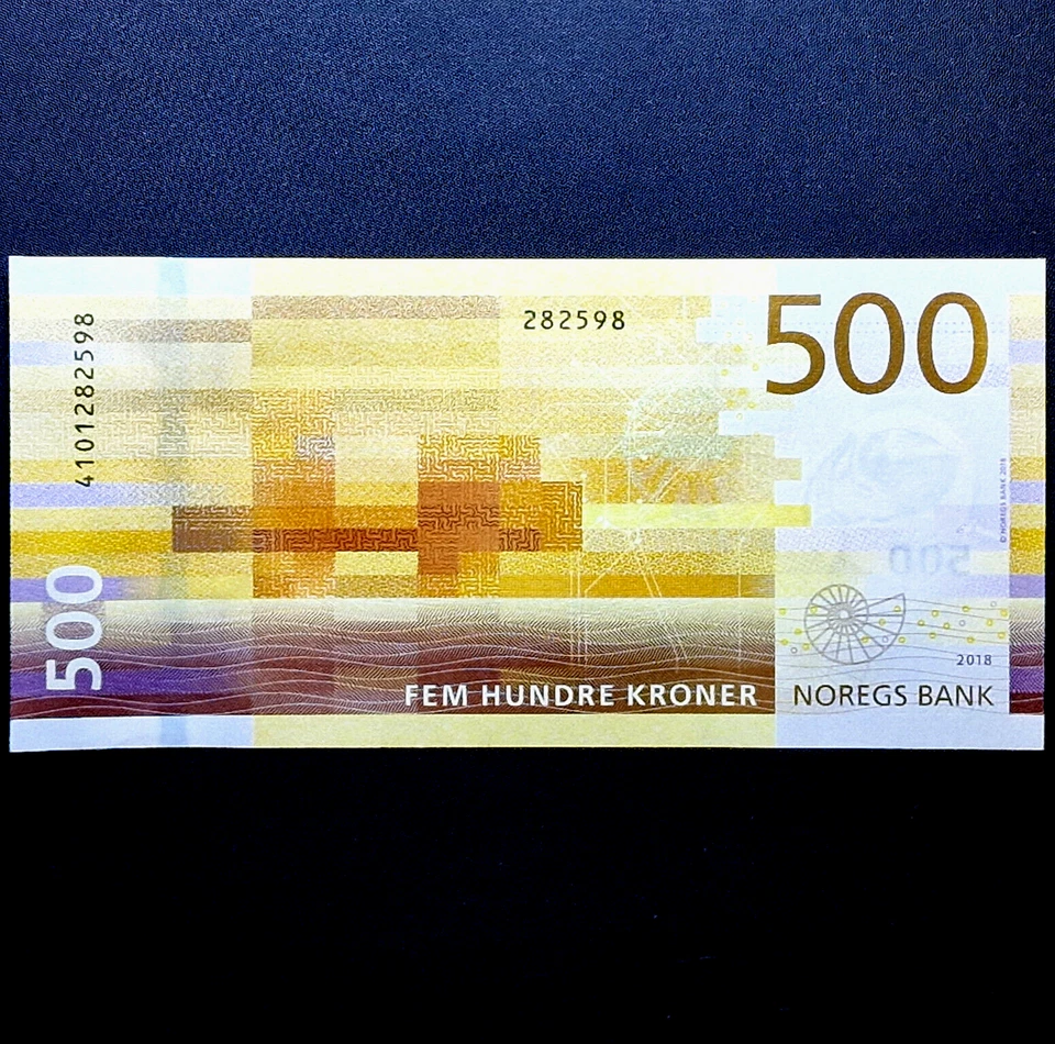 Norway 2018 Stavanger Ship - UNC Banknote 500 Kroner Paper Money Bone P-56 - Image 3 of 4