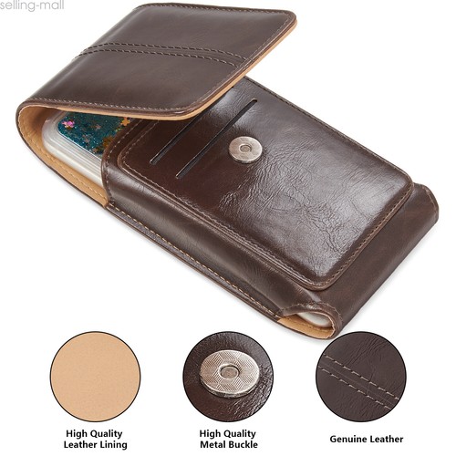 XL Cell Phones Vertical PU Leather Case Pouch Belt Clip Holster with Card Holder - Picture 15 of 19