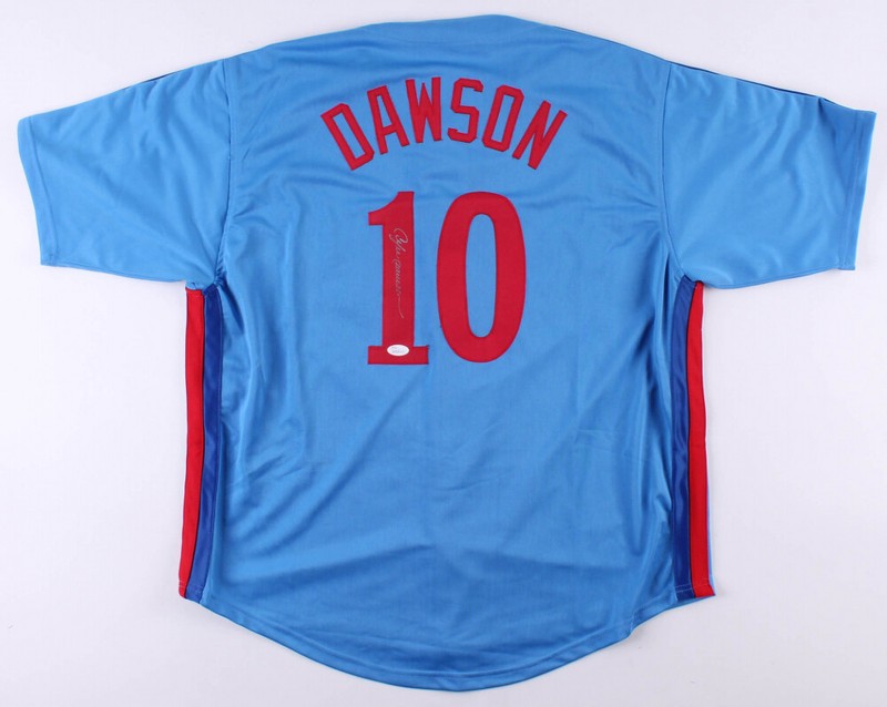 Andre Dawson Signed Montreal Expos Jersey (JSA COA) 1977 NL Rookie of the year 