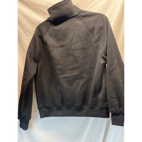 SHEIN Pullover Felpa Collo Imbuto Mezza Zip Nero Comodo Casual Taglia S - Foto 4 di 6