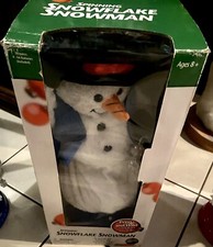 Gemmy Snowflake Spinning Snowman Animated Sings Dances Snow Miser works READ
