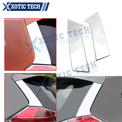 Stainless Steel Window C Pillar Post Strip Panel For Nissan Rogue X-Trail 14-20
