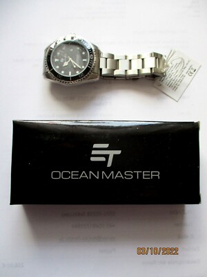 Analog Herrenuhr ''Oceanmaster'' , Datum, Leuchtanzeige, Lünette, wasserdicht