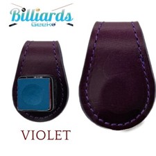 BilliardsGeek Billiards Pool Magnetic Chalk Holder - Violet Leather