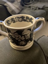 Limited Taunton Cider Collection  1/2 Pint 2 Handled Mug Blue Apples & Flowers