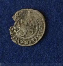 1562 Bohemia Austria Kuttenberg Silver White Pfennig  Ferdinand, Lion #3