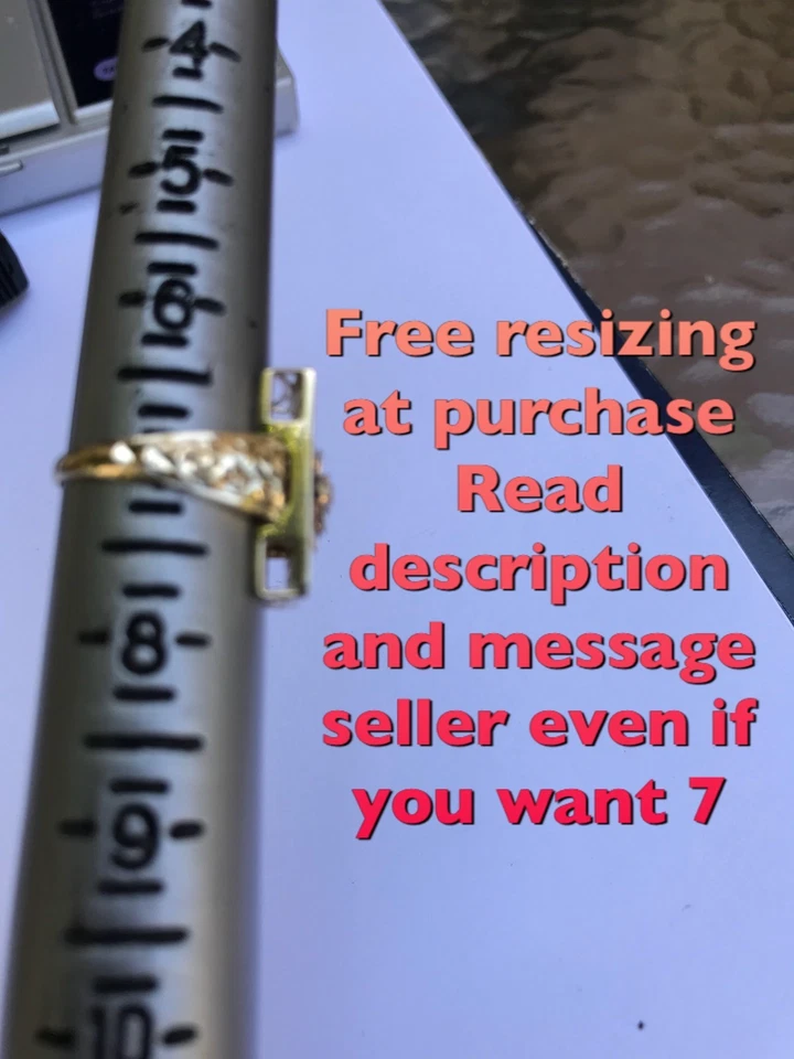 Sale GOLd Flower Ring 14k yellow Rose White Tri solid her oro 7 ask 4 5 6 8 9 10 - Image 2 of 4