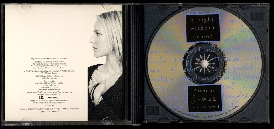 Hörbuch★JEWEL Kilcher★A NIGHT WITHOUT ARMOR★GEDICHTE read by Jewel★CD★NEUWERTIG★ - Bild 2 von 3