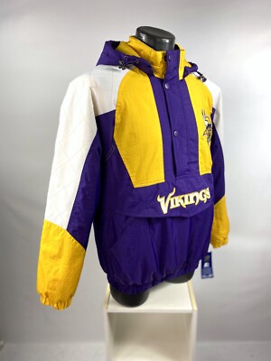 MINNESOTA VIKINGS 2022 Starter Hooded Half Zip Pullover Jacket 3X