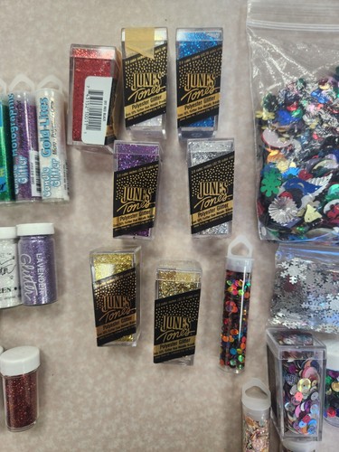 Gick Glitter & Sequins, Assorted Glitter & Sequins & Foil 40 pieces Lot - Picture 4 of 5
