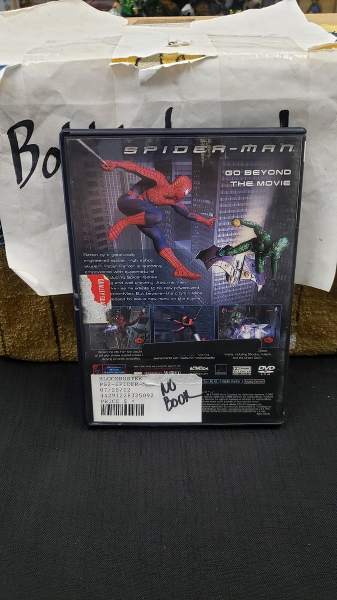 THE SPIDER-MAN SONY PLAYSTATION 2 PS2 VIDEO GAME NO MANUAL