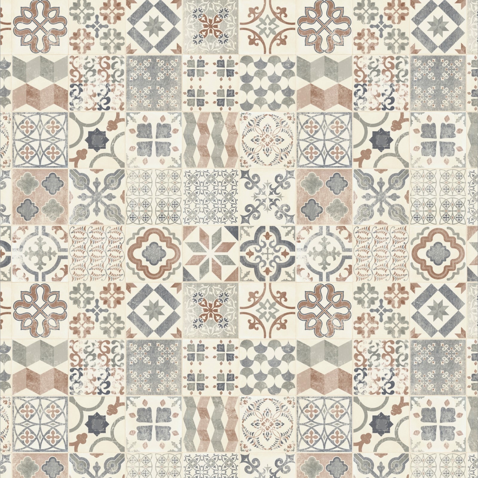 Vinyl Flooring Tile Effect Thick Wear Layer Cushion Lino Bathroom Kitchen