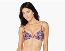 L Space Bikini top Helena-Jay tropical purple orange womens small pool vacation