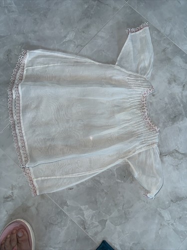 Vintage Baby Baptism Gowns Christening & Dress W Bib 3 Pieces - Picture 3 of 7