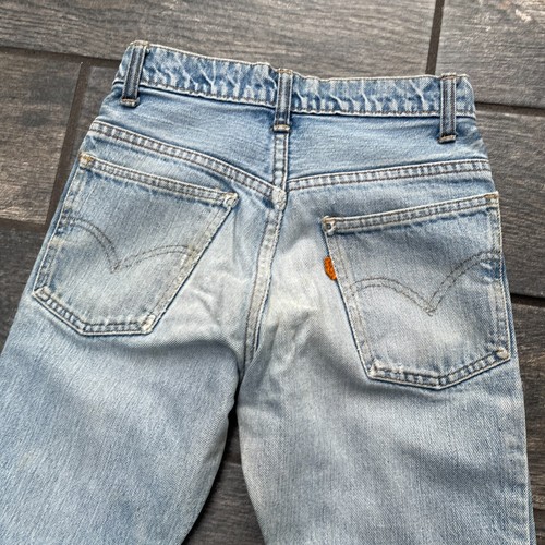 Levi’s Orange Tab Student Flare Light Wash Tween Size 25" x 26 Vintage USA Bells - Picture 4 of 7