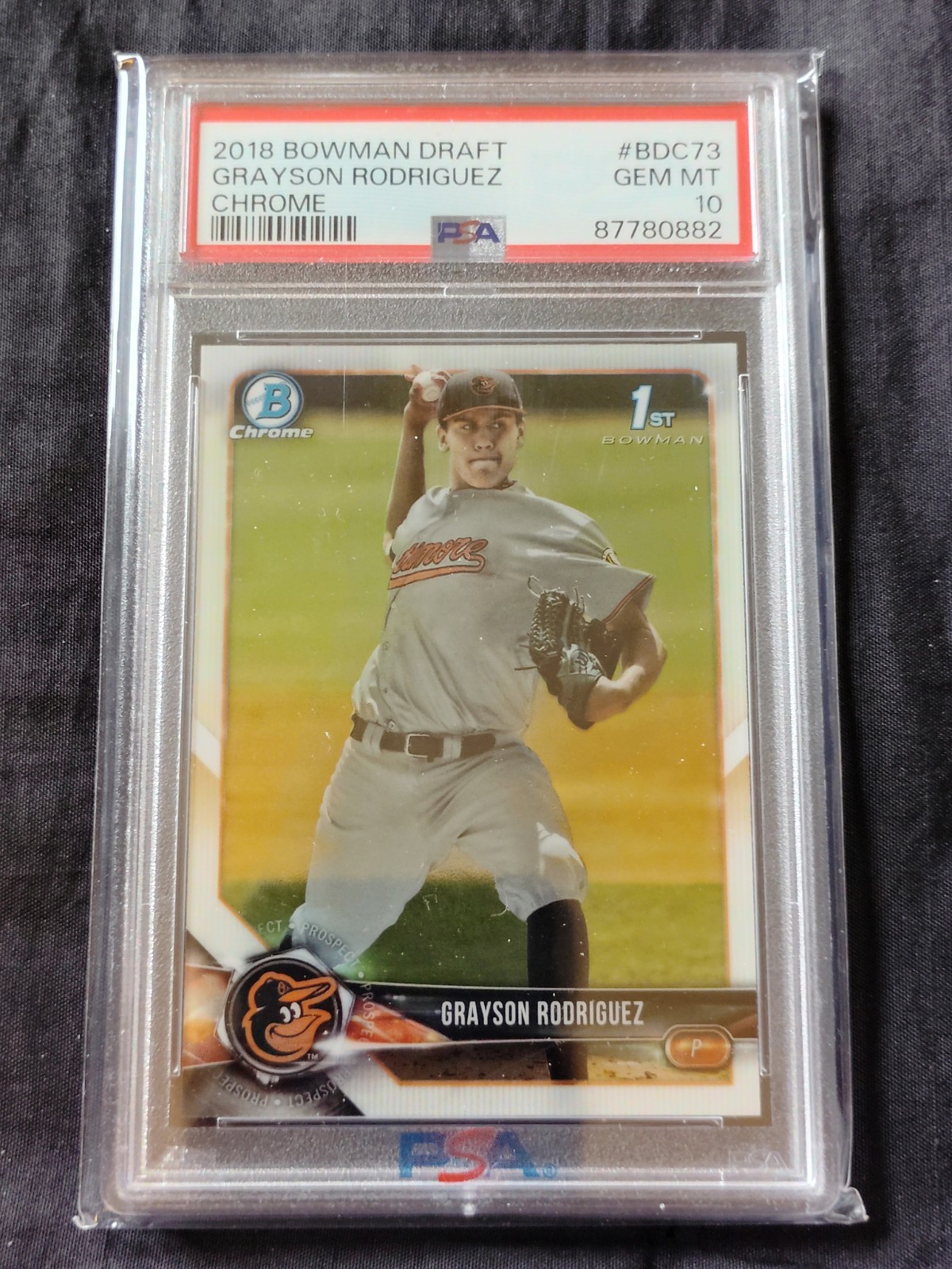 2018 GRAYSON RODRIGUEZ BOWMAN DRAFT CHROME #BDC-73 GEM MINT PSA 10 SWEET ROOKIE view 8