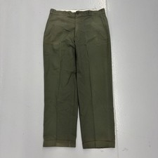 Vintage 60s Sears Green Sanforized Workwear Chinos 33x28 1960s True Vintage