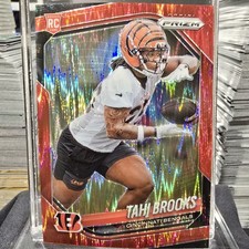 2025 Panini Prizm: Rookies Tahj Brooks Red Flash Prizm #335 (RC) Bengals 💥 