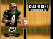 2005 Donruss Elite #CB-4 Brett Favre Career Best Gold #/500