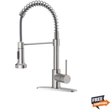 Kitchen Faucet Low Lead Commercial Solid Brass Single Handle Single Lever Pul...
