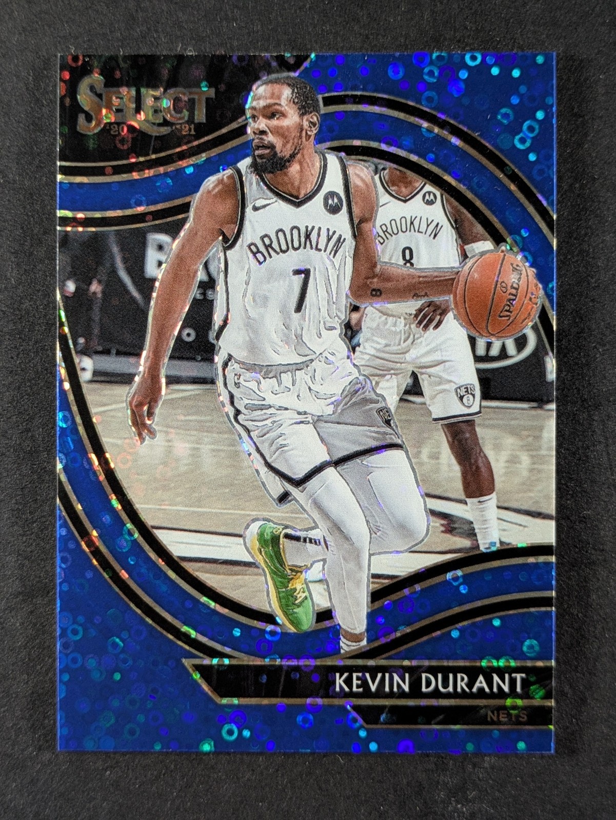 2020-21 Panini Select KEVIN DURANT 16/25 Blue Disco Prizm Courtside #259