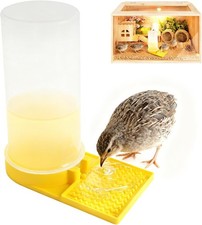 Large Capacity Quail Water Feeder,Button Quail Supplies Quail Cage Multi-Use as
