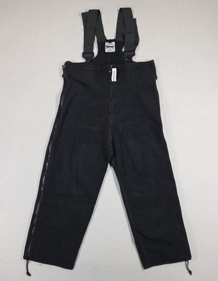 Polartec Classic 200 Bib Overalls Fleece Ski Snow Pants Black Medium Short Zip