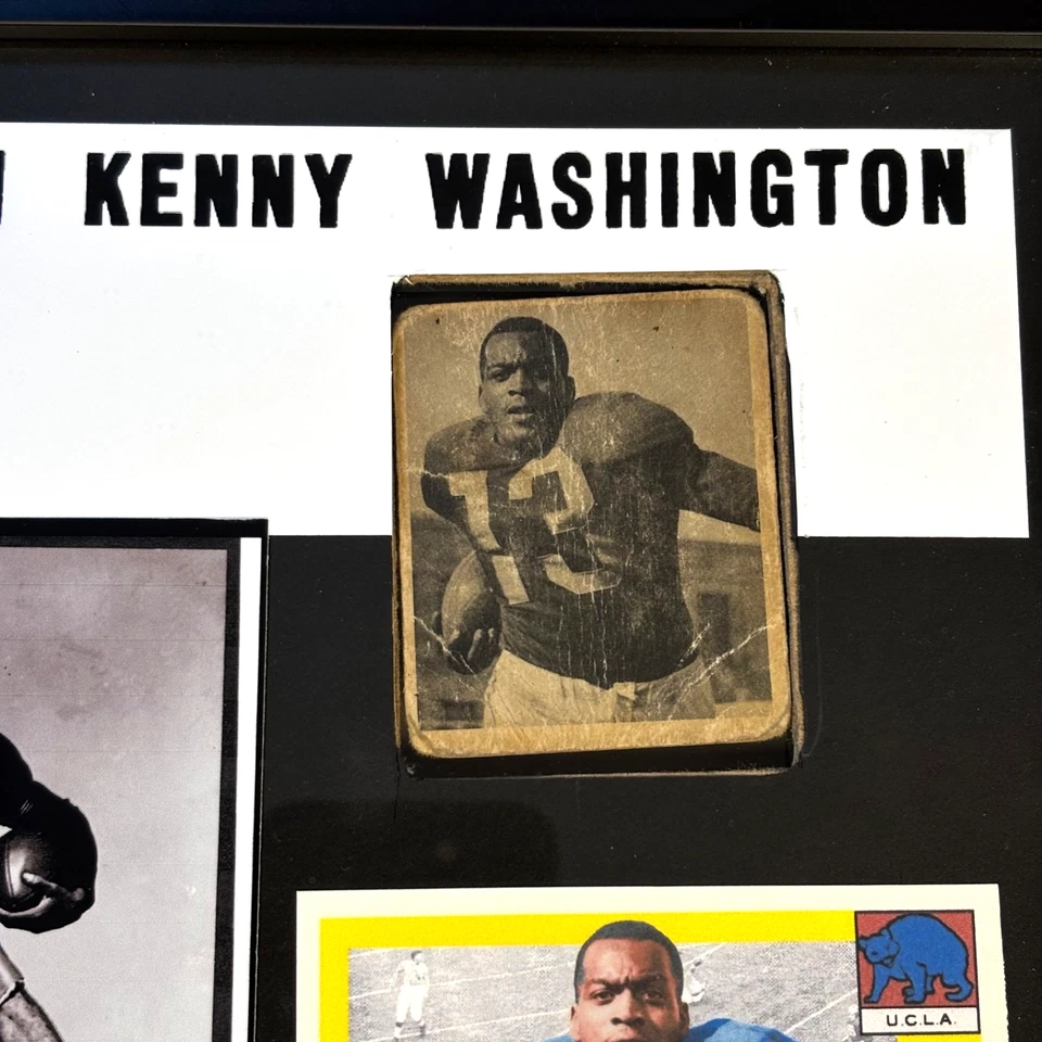 Kenny Washington 1948 Bowman RC, All-America in 8x10 Double-Sided Display Frame - Image 3 of 4